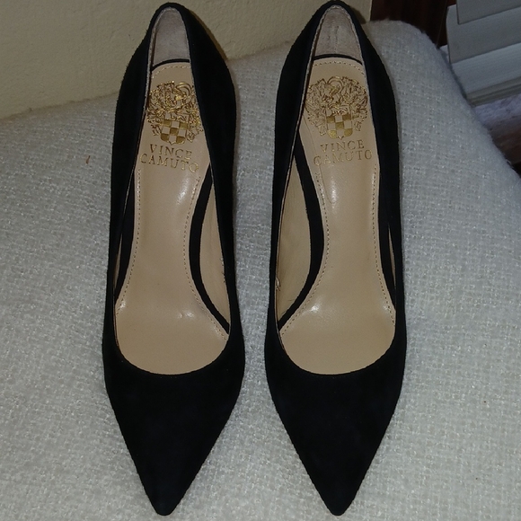 Vince Camuto Shoes - Vince Camuto Black Suede Heels